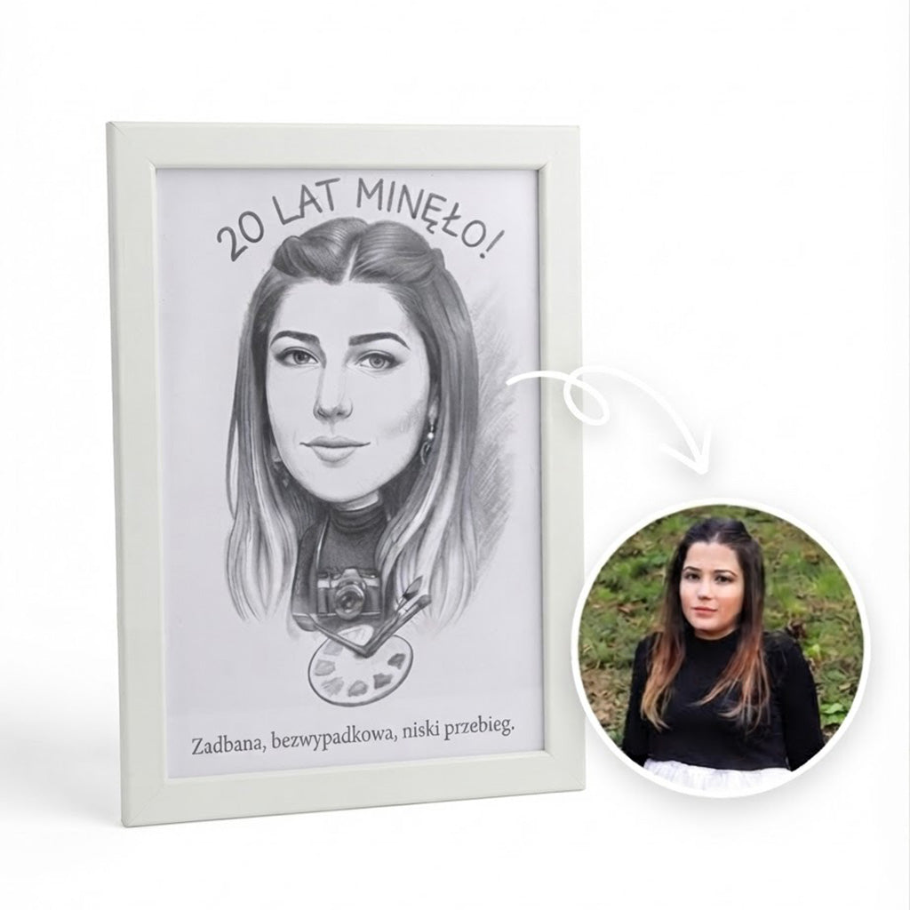 Personalizowany Portret w Stylu Szkicu ze zdjęcia - Prezent na Każdą Okazję