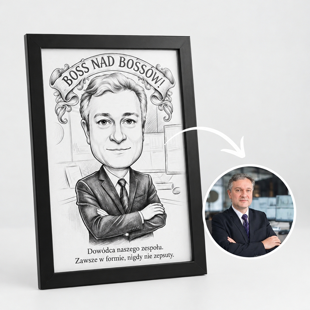 Personalizowany Portret w Stylu Szkicu ze zdjęcia - Prezent na Każdą Okazję